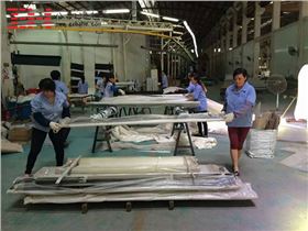 【車間動態(tài)】東莞展館項(xiàng)目外墻鋁單板與鋁方通吊頂加工完成