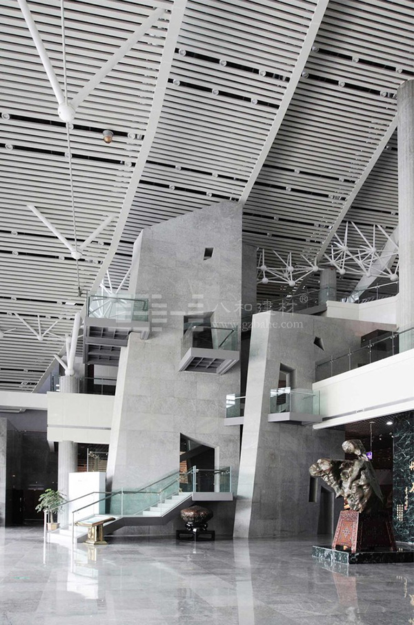 柳州奇石展覽館-鋁單板、條形鋁天花板、鋁格柵吊頂3