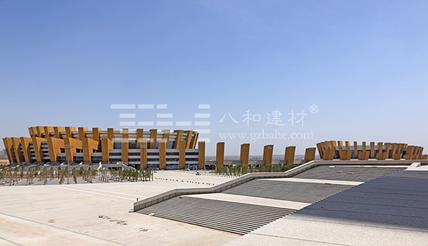 內(nèi)蒙古鄂爾多斯體育中心-金色氟碳鋁單板2