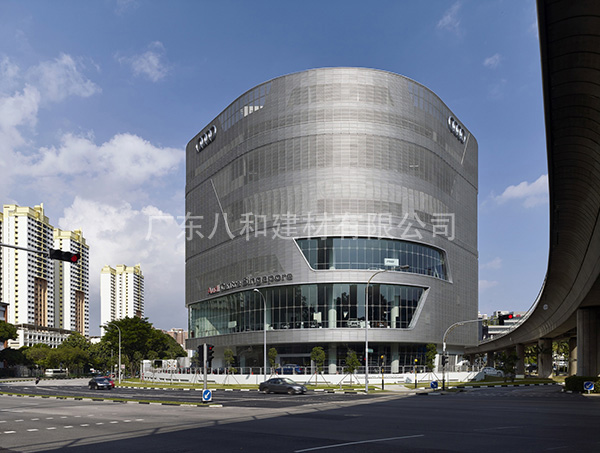 奧迪汽車展廳陽(yáng)極氧化沖孔長(zhǎng)城鋁單板